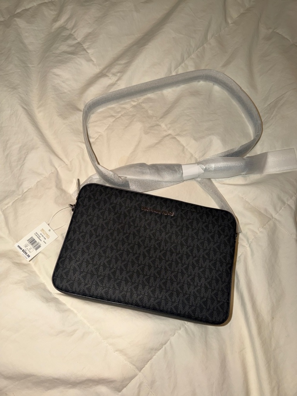 Michael Kors Black MK Signature Crossbody Bag